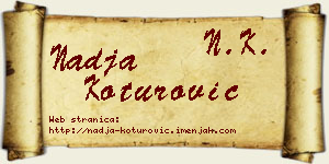 Nadja Koturović vizit kartica